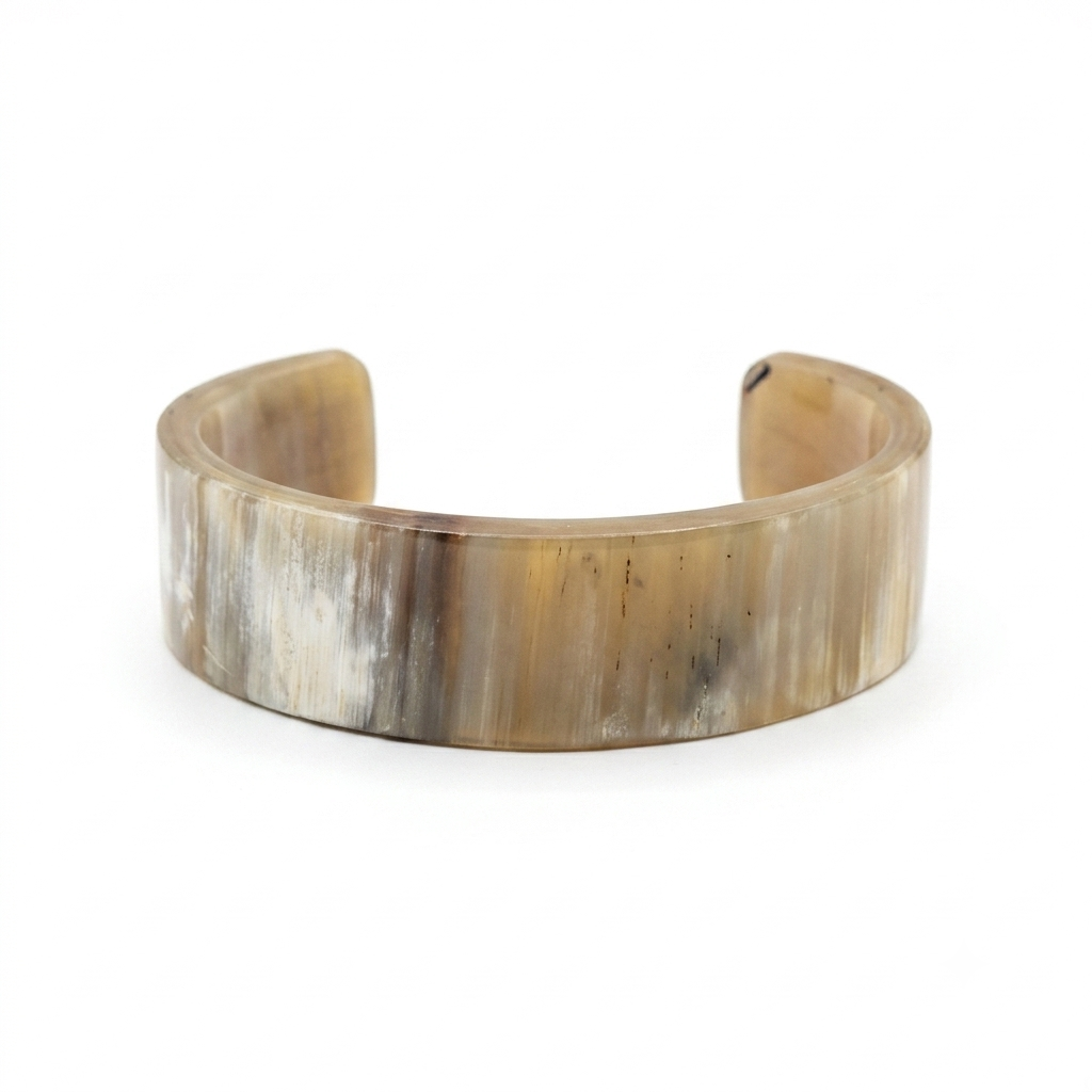 Natural Horn Minimalist Cuff Bracelet