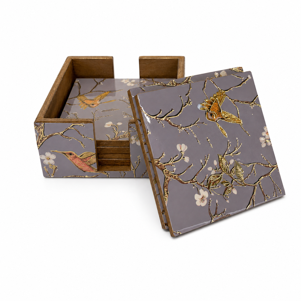 Handcrafted Terrazzo Resin Coaster Set