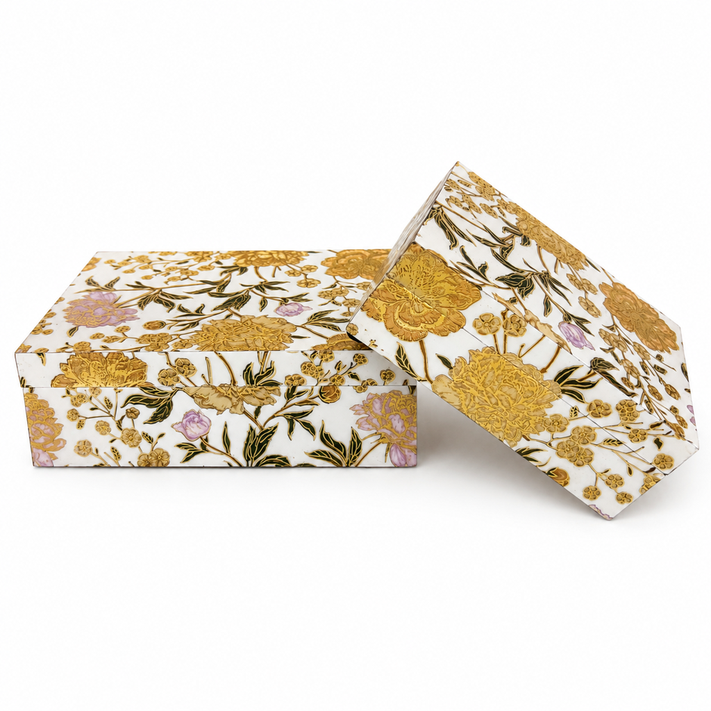 Handcrafted Floral Resin Coaster Set