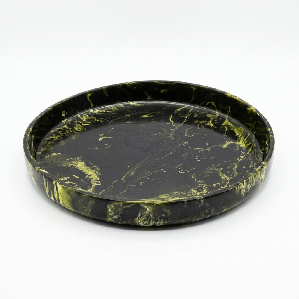 Nero Oro Marbled Resin Catchall Tray