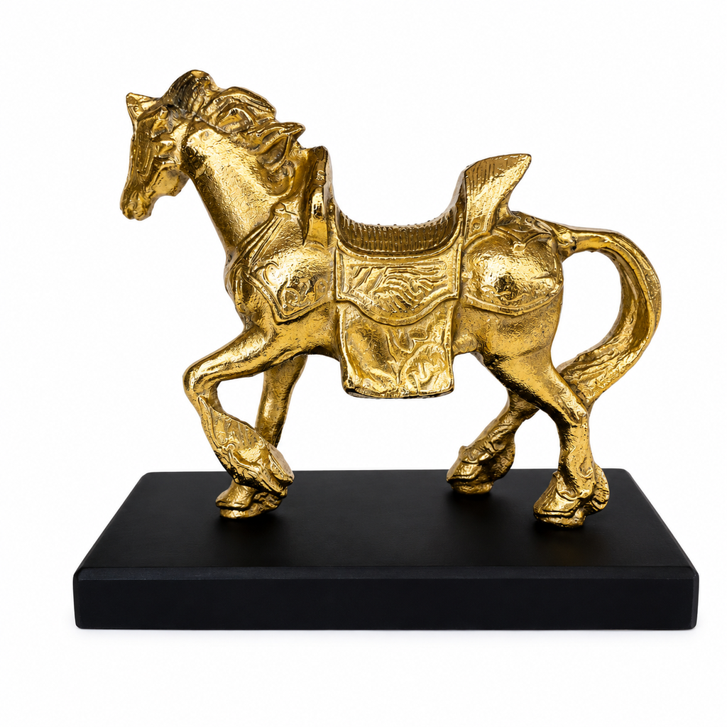Dynasty Heritage Antiqued Brass Horse Figurine