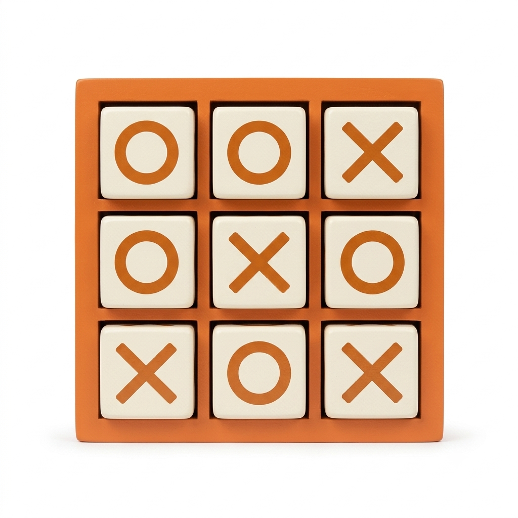 Studio Minimalist Ceramic Tic-Tac-Toe Game Set