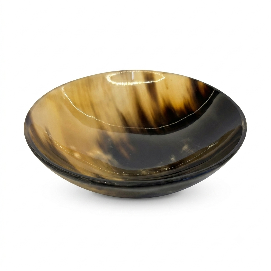 Natural Polished Horn Small Decorative Bowl