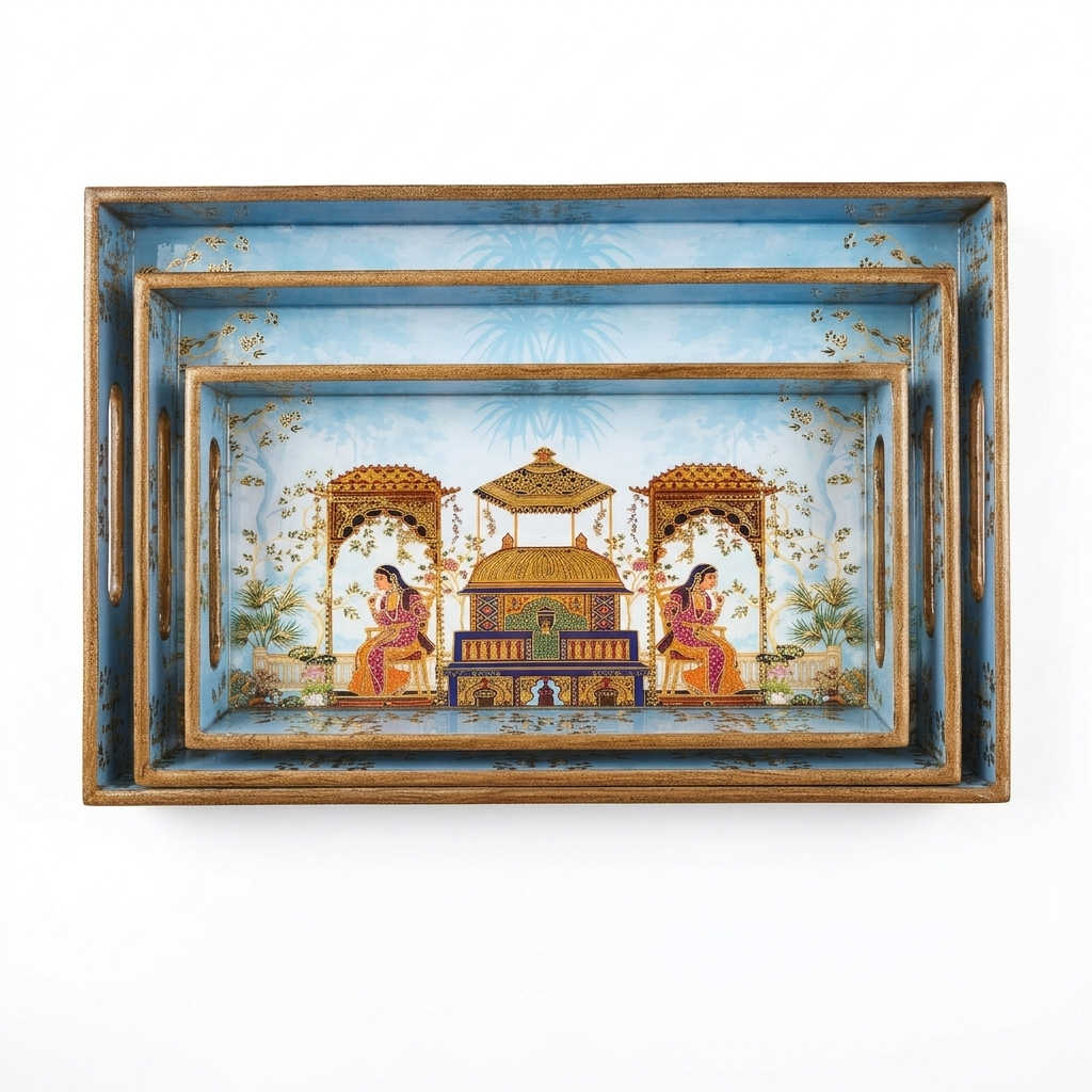 Handcrafted Ceramic Decorative Serving Tray