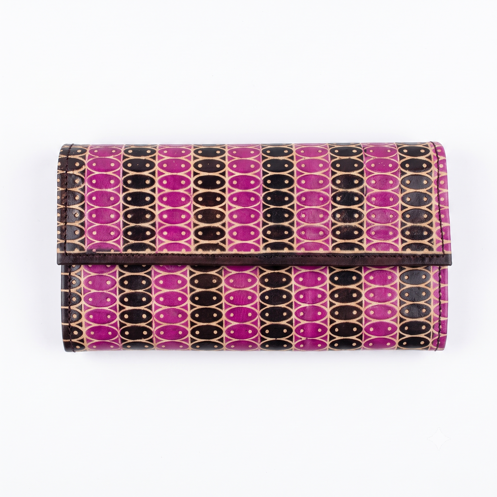Vibrance Geo-Pattern Foldover Wallet
