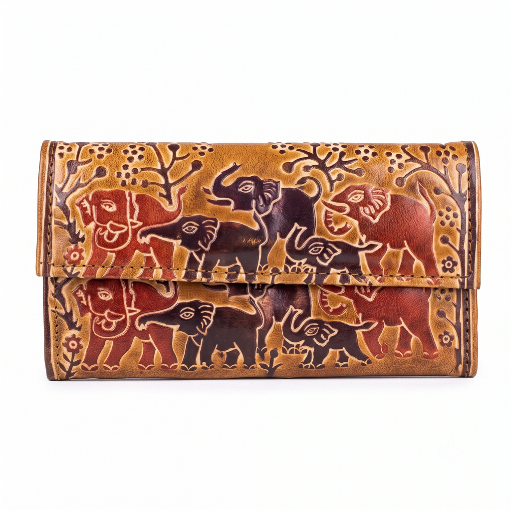 Heritage Folk Art Foldover Wallet