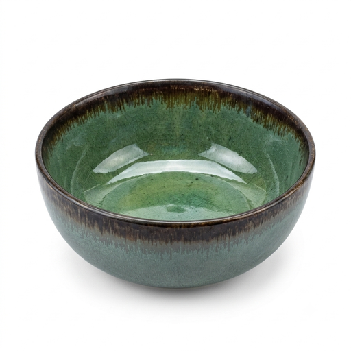 [NCUI_0015] Emerald Glaze Ceramic Serving Bowl