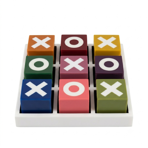 [NCUI_0089] Spectrum Palette Ceramic Tic-Tac-Toe Executive Game Set