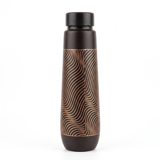 [NCUI_0090] Vanguard Obsidian & Woven Copper Premium Vacuum Bottle