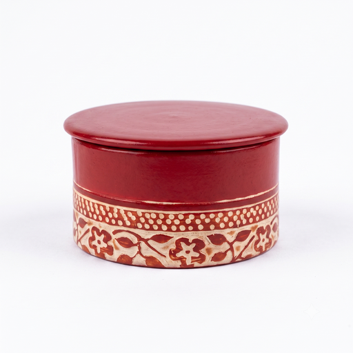 [NCUI_0141] Artisanal Red Lacquer Decorative Box